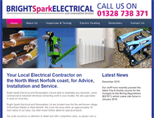 Tablet Screenshot of brightspark-elec.co.uk